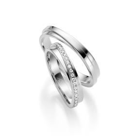 Weißgold, Ringe, August Gerstner Trauringe 28458/3.9-4/28458/3.9
