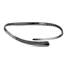 Gold farbig beschichtet, Halsschmuck, Crivelli Halsreif LIKE REGULAR BLACK TIE 000-4389BK-NS