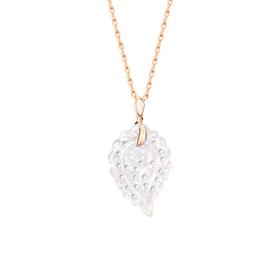 Roségold, Halsschmuck, Tamara Comolli INDIA Leaf Anhänger Small Perlmutt P-IND-s-MPw-rg