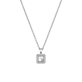 Weißgold, Halsschmuck, Chopard Happy Diamonds Icons Anhänger mit Halskette 79A114-1201