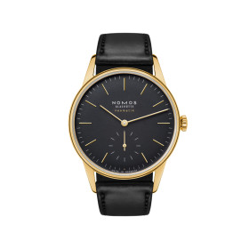 Damen- und Herrenuhr, NOMOS Glashütte Orion Gold Neomatik New Black, Ref: 350