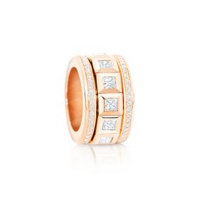 Roségold, Ringe, Tamara Comolli CURRICULUM VITAE 77 Ring princess cut Diamonds R-CV77-14-PrL-p-rg