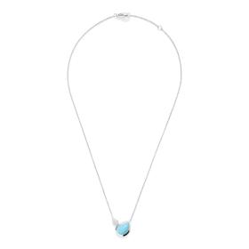 Weißgold, Halsschmuck, Tamara Comolli SIGNATURE Halskette 2 Drops  N-Sig-2Dr-Tur-p-wg