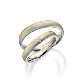 Weißgold, Ringe, August Gerstner Trauring Exclusiv-Kollektion 4/28728/3.5-28728/4