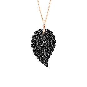 Roségold, Halsschmuck, Tamara Comolli INDIA Anhänger large Black Onyx P-IND-l-Bla-rg
