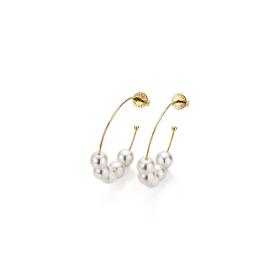 Gelbgold, Ohrringe, Yana Nesper New Basics Perlencreolen NB6