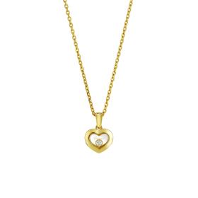 Gelbgold, Halsschmuck, Chopard Happy Diamonds Icons Halskette mit Anhänger 79A054-0001