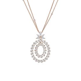 Roségold, Halsschmuck, Chopard L'Heure du Diamant Marquise Anhänger mit Halskette 79A162-5001