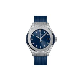 Damenuhr, Hublot Classic Fusion Titanium Blue  591.NX.7170.RX