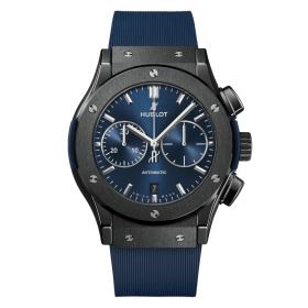 Herrenuhr, Hublot Classic Fusion Ceramic Blue Chronograph  521.CM.7170.RX