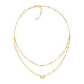 Gelbgold, Halsschmuck, Chopard Happy Diamonds Icons Halskette 81A054-0020
