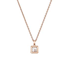 Roségold, Halsschmuck, Chopard Happy Diamonds Icons Anhänger mit Halskette 79A114-5001