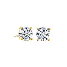 Gelbgold, Ohrringe, Atelier Mühlbacher ONE Solitaire Ohrstecker 4er-Krappe in Gelbgold atelier-solitaire-ohrstecker-4erkrappe-gg