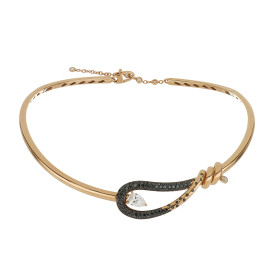 Roségold, Halsschmuck, Crivelli Halsreif Closer 159-C760-black