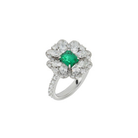         Weißgold, Ringe, Crivelli Smaragdring Outstanding 159-C742