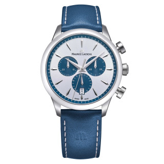 Damen- und Herrenuhr, Maurice Lacroix 1975 Quartz Chronograph 40mm, Ref: 751038-SS001-131-4