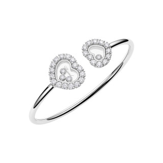 Weißgold, Armschmuck, Chopard Happy Diamonds Icons Joaillerie Armreif, Ref: 85A615-1003