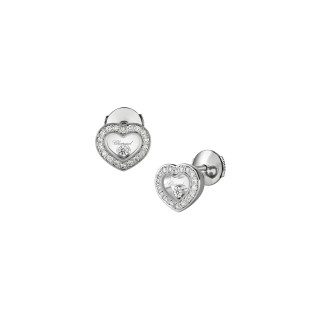 Weißgold, Ohrringe, Chopard Happy Diamonds Icons Ohrstecker, Ref: 83A054-1201