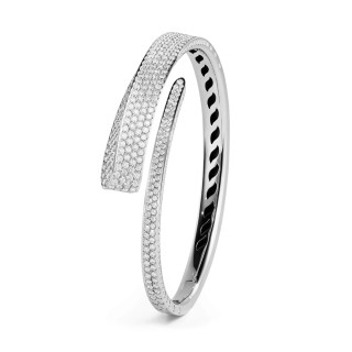 Weißgold, Armschmuck, Crivelli Armreif LIKE REGULAR FULL PAVÉ, Ref: 000-4537NS-white