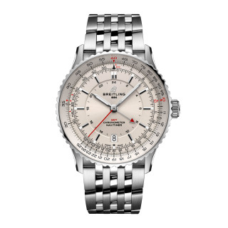 Herrenuhr, Breitling Navitimer Automatic GMT 41, Ref: A32310211G1A1