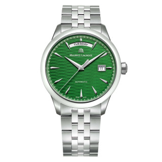 Damen- und Herrenuhr, Maurice Lacroix 1975 Automatic Vagues du Jura Green, Ref: 756058-SS002-630-1