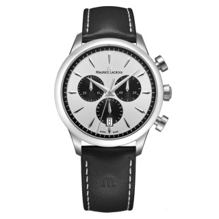 Damen- und Herrenuhr, Maurice Lacroix 1975 Quartz Chronograph 40mm, Ref: 751038-SS001-130-2