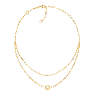 Gelbgold, Halsschmuck, Chopard Happy Diamonds Icons Halskette, Ref: 81A017-0020