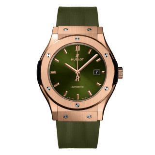 Damen- und Herrenuhr, Hublot Classic Fusion King Gold Green , Ref: 542.OX.8980.RX