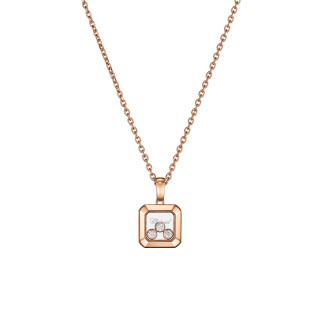 Roségold, Halsschmuck, Chopard Happy Diamonds Icons Anhänger mit Halskette, Ref: 79A115-5001