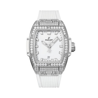 Damenuhr, Hublot Spirit of Big Bang Steel White Pavé , Ref: 682.SE.2010.RW.1604