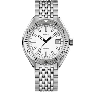 Damen- und Herrenuhr, Doxa SUB 200 WHITEPEARL, Ref: 796.10.011.10