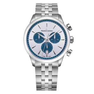 Damen- und Herrenuhr, Maurice Lacroix 1975 Quartz Chronograph 40mm, Ref: 751038-SS002-131-1