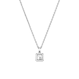 Weißgold, Halsschmuck, Chopard Happy Diamonds Icons Anhänger mit Halskette, Ref: 79A114-1001