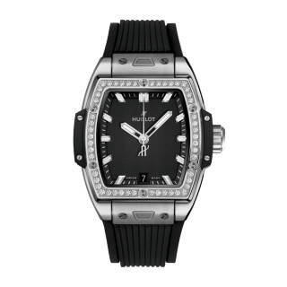 Damen- und Herrenuhr, Hublot Spirit of Big Bang Titanium Diamonds 39mm, Ref: 662.NX.1170.RX.1204