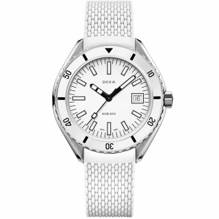 Damen- und Herrenuhr, Doxa SUB 200 WHITEPEARL, Ref: 799.15.011.23