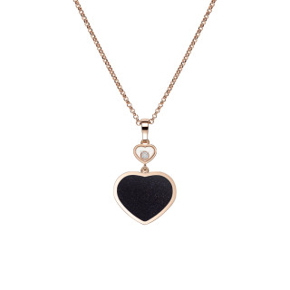 Roségold, Halsschmuck, Chopard Happy Hearts Anhänger mit Halskette, Ref: 797482-5510