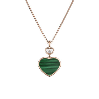 Roségold, Halsschmuck, Chopard Happy Hearts Anhänger mit Halskette, Ref: 79A075-5151