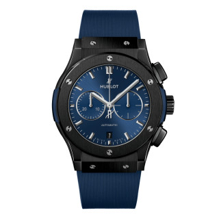 Damen- und Herrenuhr, Hublot Classic Fusion Ceramic Blue Chronograph , Ref: 541.CM.7170.RX