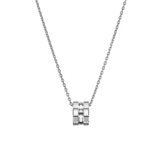 Weißgold, Halsschmuck, Chopard Ice Cube Anhänger mit Halskette, Ref: 797004-1001