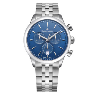 Damen- und Herrenuhr, Maurice Lacroix 1975 Quartz Chronograph 40mm, Ref: 751038-SS002-430-1
