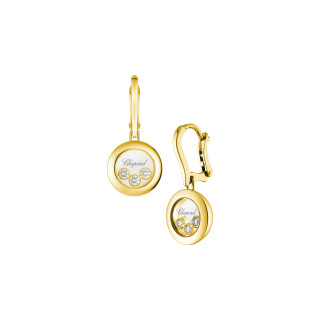 Gelbgold, Ohrringe, Chopard Happy Diamonds Icons Ohrhänger, Ref: 83A018-0301