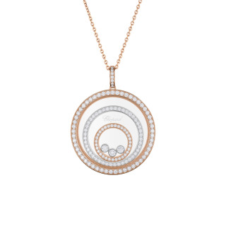 Weißgold, Halsschmuck, Chopard Happy Spirit Anhänger mit Halskette, Ref: 798232-9003