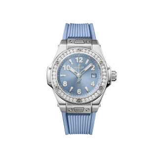 Damenuhr, Hublot Big Bang One Click Steel Coal Blue Diamonds, Ref: 485.SX.717B.RX.1204