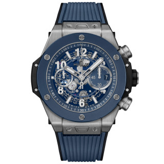 Herrenuhr, Hublot Big Bang Unico Titanium Blue Ceramic , Ref: 421.NL.5170.RX