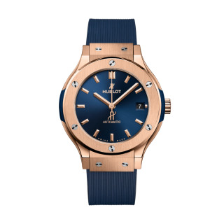 Damen- und Herrenuhr, Hublot Classic Fusion King Gold Blue , Ref: 565.OX.7180.RX