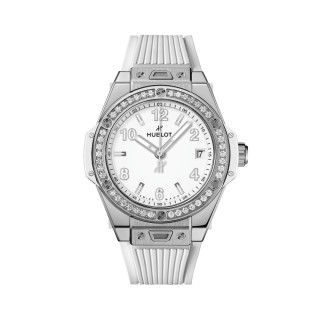 Damen- und Herrenuhr, Hublot Big Bang One Click Steel White Diamonds 39mm, Ref: 465.SE.2010.RW.1204