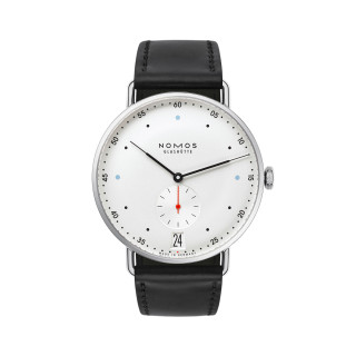 Damen- und Herrenuhr, NOMOS Glashütte Metro 38 Datum, Ref: 1102