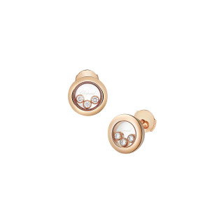 Roségold, Ohrringe, Chopard Happy Diamonds Icons Ohrstecker, Ref: 83A018-5001