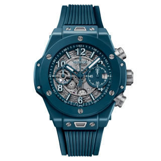Damen- und Herrenuhr, Hublot Big Bang Unico Petrol Blue Ceramic , Ref: 441.ES.5121.RX