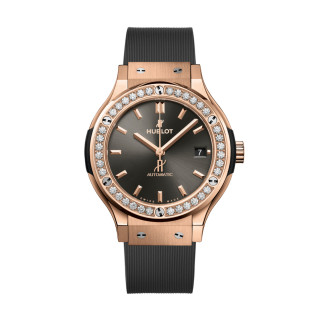 Damen- und Herrenuhr, Hublot Classic Fusion Racing Grey King Gold Diamonds , Ref: 565.OX.7081.RX.1204